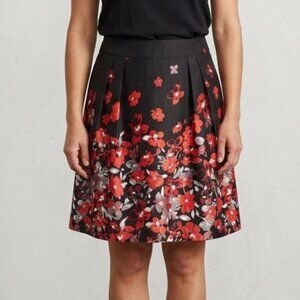 Jacob Light Floral Skirt In Red And Black